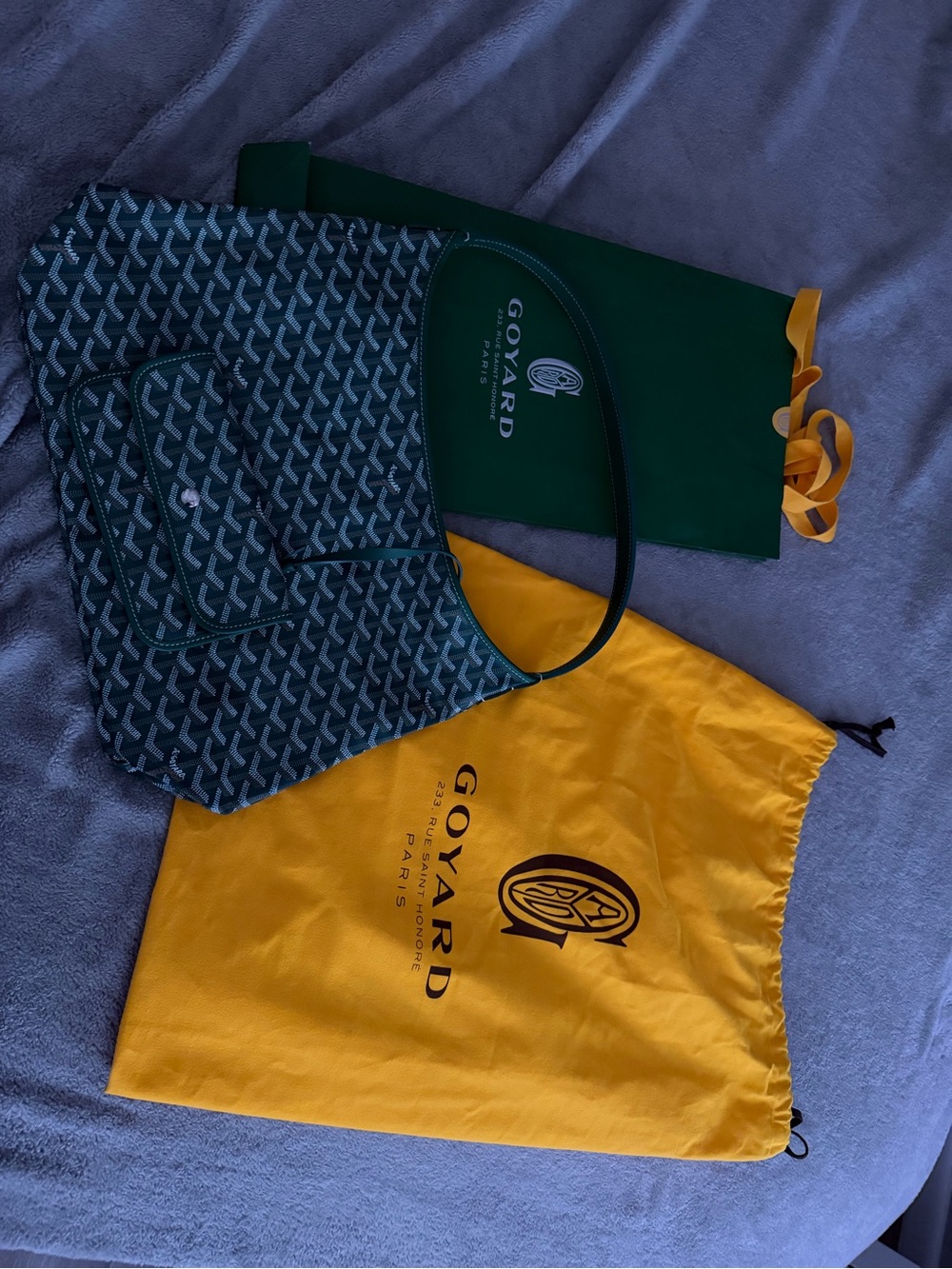 Goyard Bohème Hobo Bag Green Goyardine + Pouch, Dust Bag & Box - Picture 4 of 10
